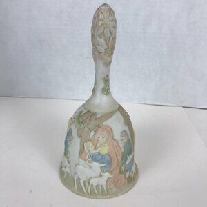 Lefton ceramic hand painted nativity bell